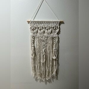 Set of 2 Boho Cream Macrame Wall Hangings, EUC, smoke free, decorative